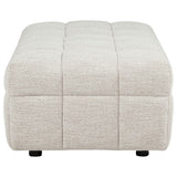 Amara Ivory Upholstered Ottoman - Ornate Home