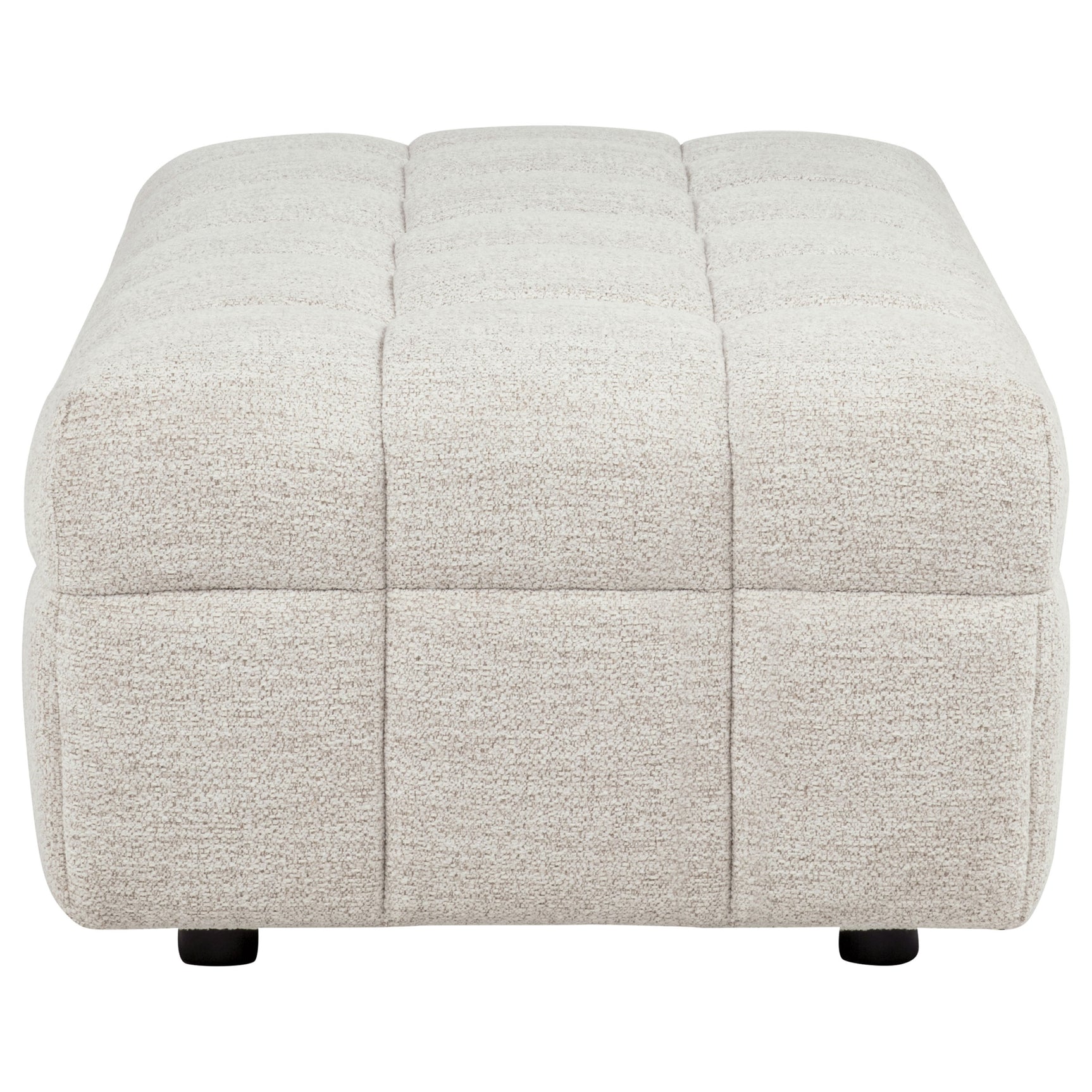 Amara Ivory Upholstered Ottoman - Ornate Home