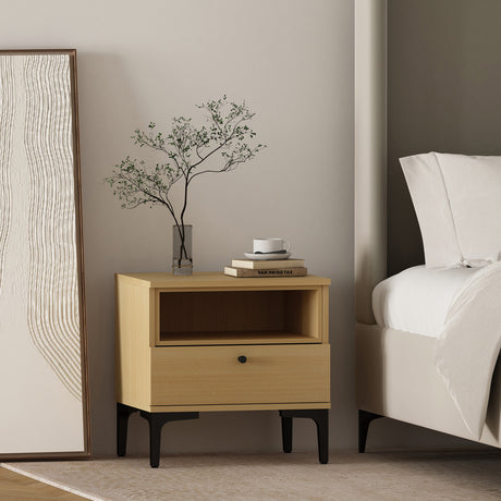 Amara Nightstand in Natural Oak - Ornate Home