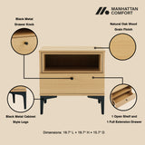 Amara Nightstand in Natural Oak - Ornate Home