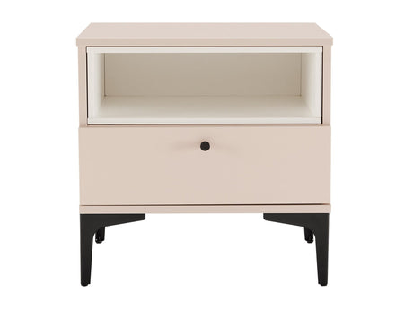 Amara Nightstand in Pale Rose and White - Ornate Home