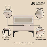 Amara Nightstand in Pale Rose and White (set of 2) - Ornate Home