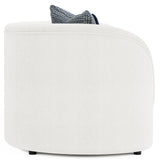 Amara White/Cream Fabric Sofa - Ornate Home