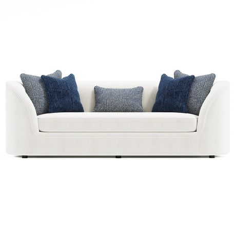 Amara White/Cream Fabric Sofa - Ornate Home