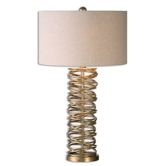 Amarey Brown/Silver Metal Ring Table Lamp - Ornate Home
