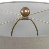 Amarey Brown/Silver Metal Ring Table Lamp - Ornate Home