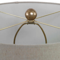 Amarey Brown/Silver Metal Ring Table Lamp - Ornate Home