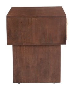 Amaria Natural & Walnut Nightstand - Ornate Home