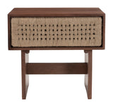 Amaria Natural & Walnut Nightstand - Ornate Home