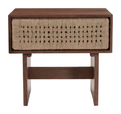 Amaria Natural & Walnut Nightstand - Ornate Home