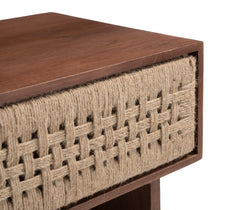 Amaria Natural & Walnut Nightstand - Ornate Home