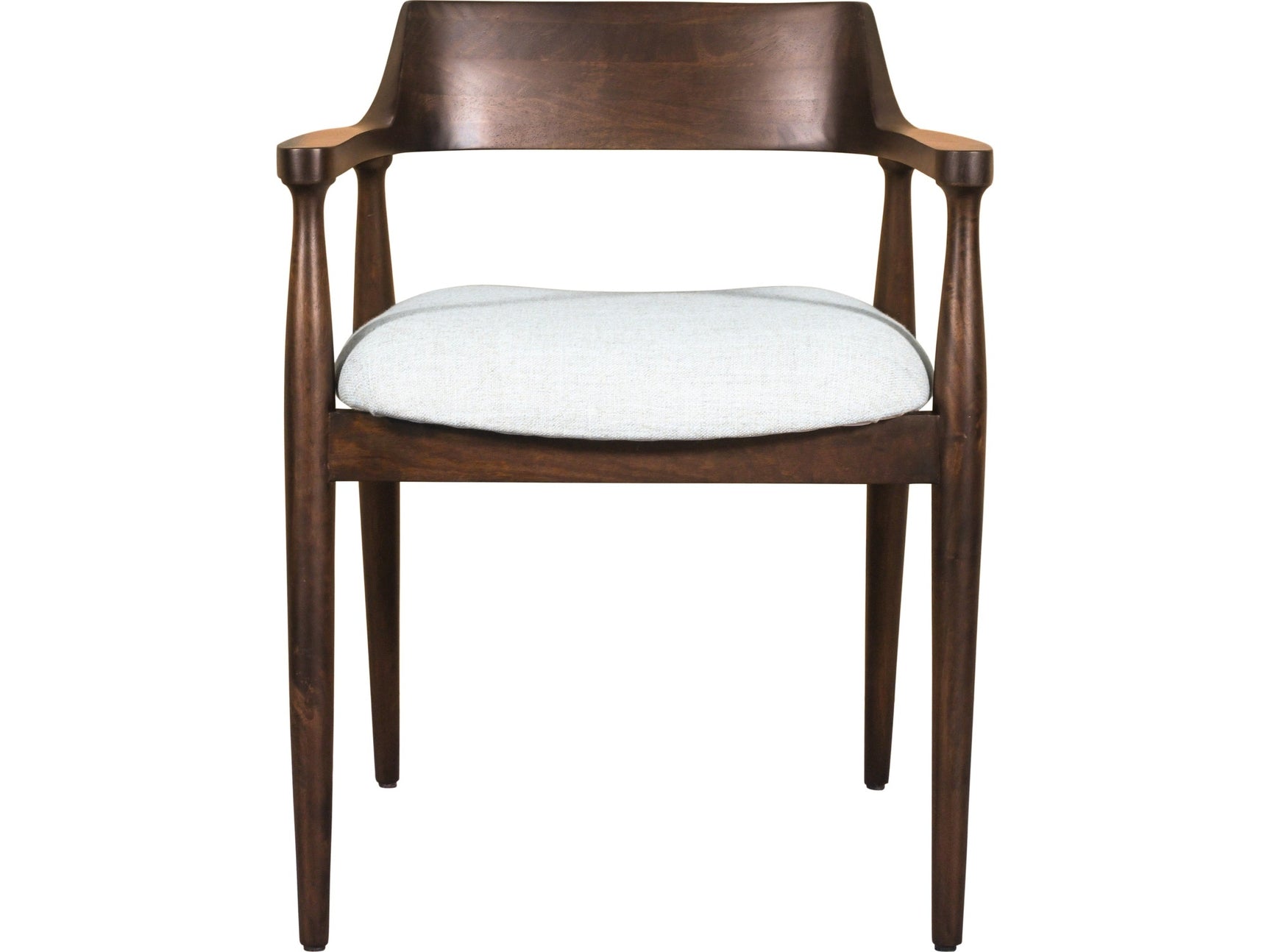 Amaroo Honey Date Solid Mango Linen Upholstered Dining Arm Chair - Ornate Home