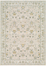 Amaru Cream & Sage Textured Rug with Fringes - Ornate Home