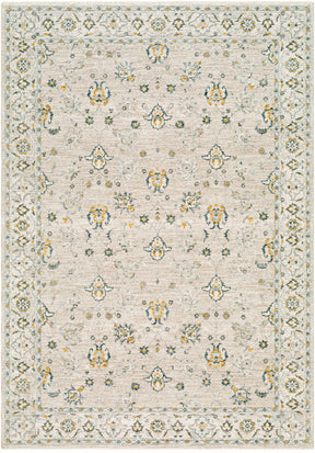 Amaru Cream & Sage Textured Rug with Fringes - Ornate Home