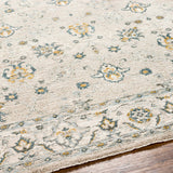 Amaru Cream & Sage Textured Rug with Fringes - Ornate Home