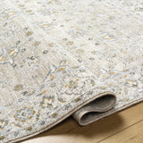 Amaru Cream & Sage Textured Rug with Fringes - Ornate Home