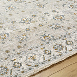 Amaru Cream & Sage Textured Rug with Fringes - Ornate Home