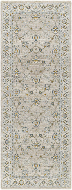Amaru Cream & Sage Textured Rug with Fringes - Ornate Home