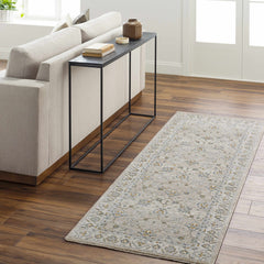 Amaru Cream & Sage Textured Rug with Fringes - Ornate Home