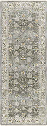 Amaru Green Textured Rug with Fringes - Ornate Home