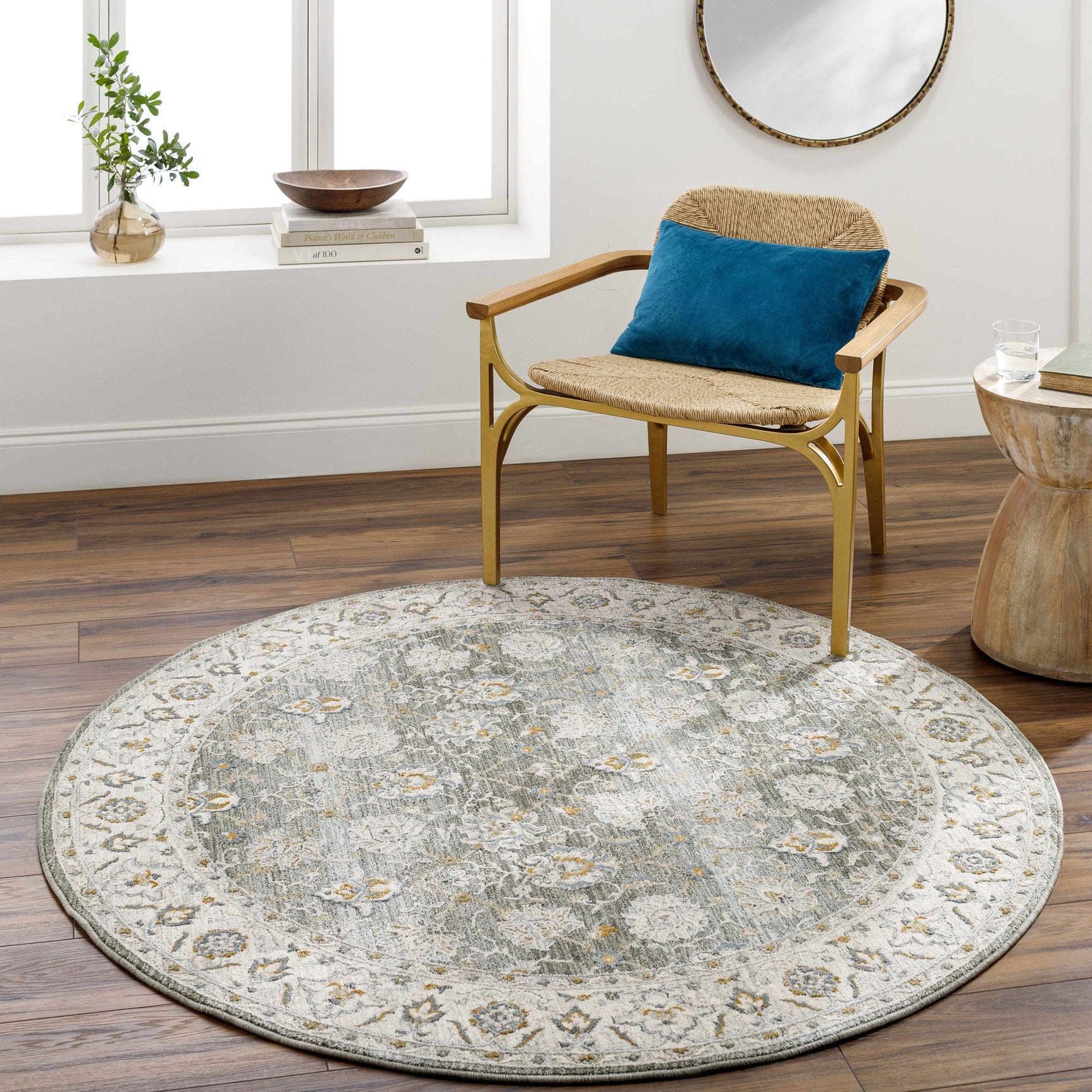 Amaru Green Textured Rug with Fringes - Ornate Home