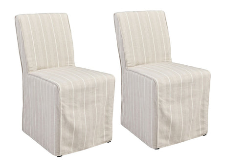 Amaya Beige Upholstered Dining Chair (Set of 2) - Ornate Home