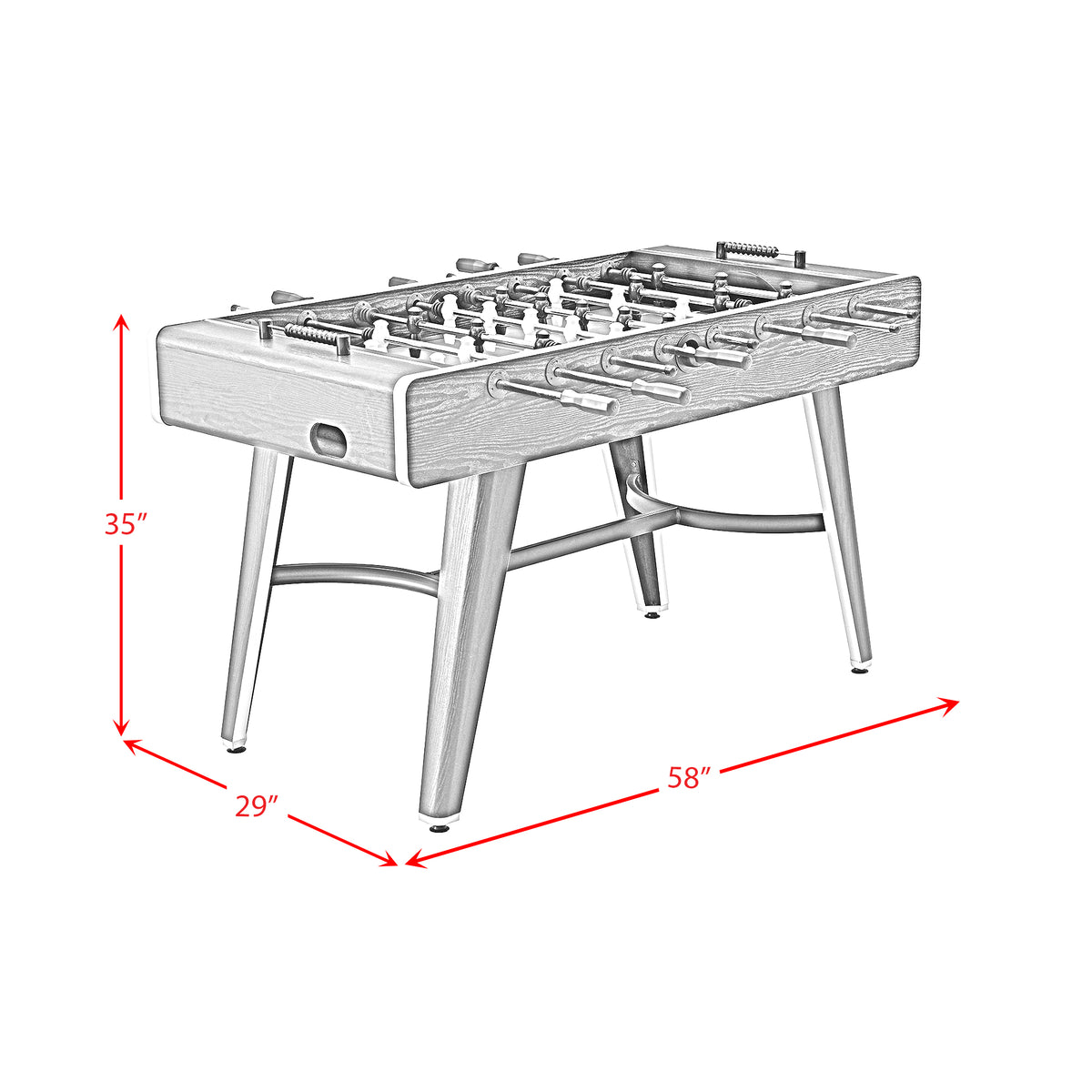 Amaya Black Indoor Foosball with LED - Ornate Home