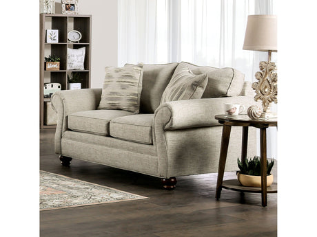 Amaya Cream Loveseat - Ornate Home