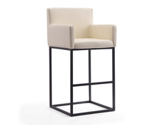 Ambassador Barstool in Cream and Black - Ornate Home
