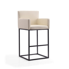 Ambassador Barstool in Cream and Black (set of 3) - Ornate Home