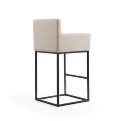 Ambassador Barstool in Cream and Black (set of 3) - Ornate Home