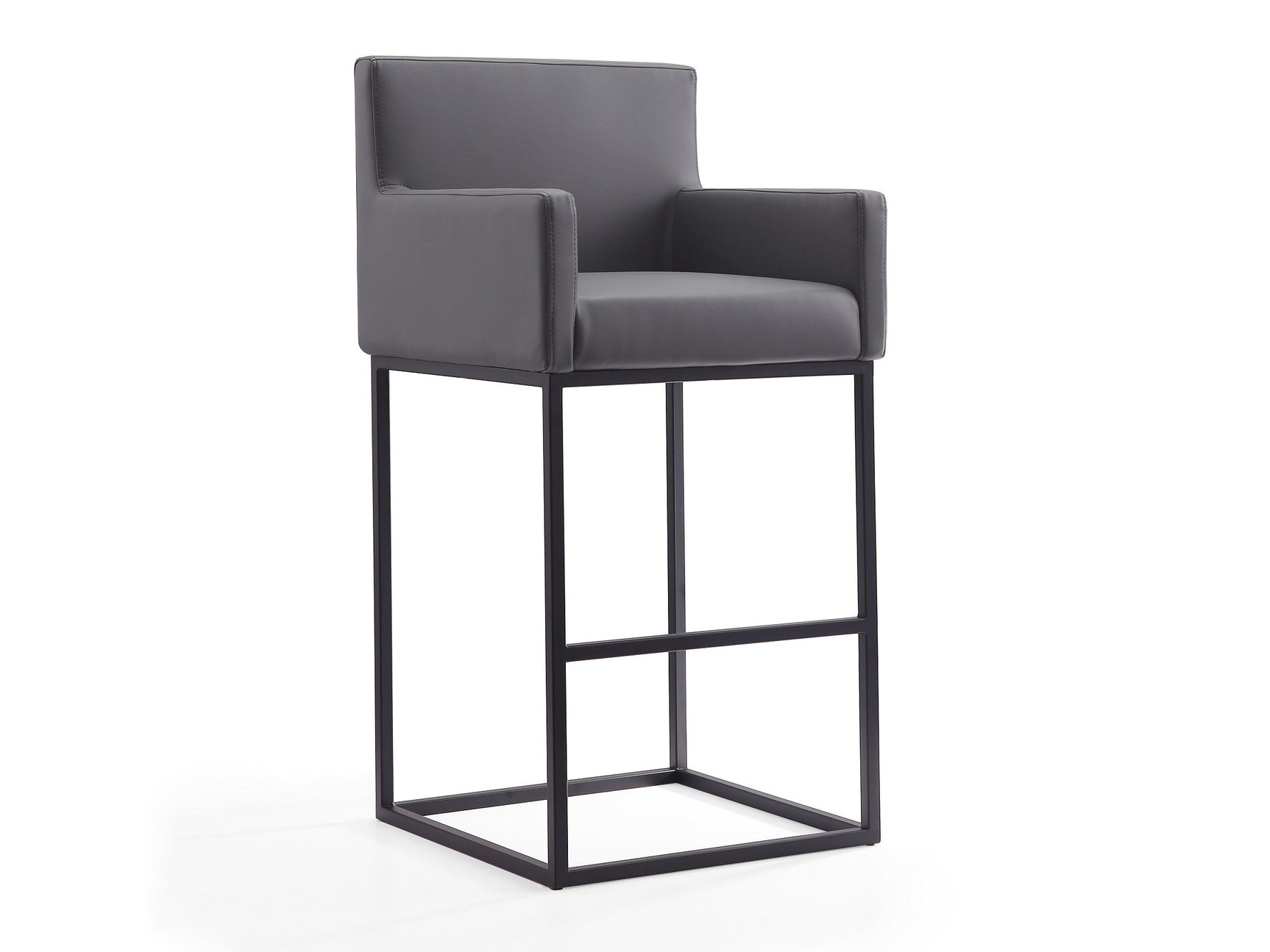 Ambassador Barstool in Grey and Black - Ornate Home