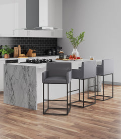 Ambassador Barstool in Grey and Black - Ornate Home