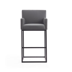 Ambassador Barstool in Grey and Black (set of 2) - Ornate Home