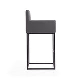 Ambassador Barstool in Grey and Black (set of 3) - Ornate Home