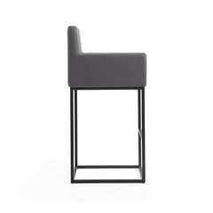 Ambassador Barstool in Grey and Black (set of 3) - Ornate Home