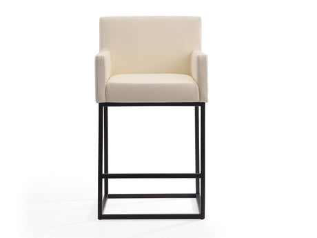Ambassador Counter Stool in Cream and Black - Ornate Home