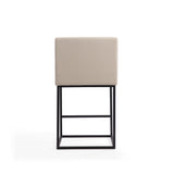 Ambassador Counter Stool in Cream and Black (set of 2) - Ornate Home