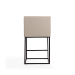 Ambassador Counter Stool in Cream and Black (set of 2) - Ornate Home