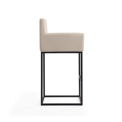 Ambassador Counter Stool in Cream and Black (set of 3) - Ornate Home