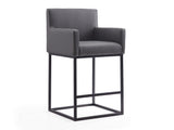 Ambassador Counter Stool in Grey and Black - Ornate Home
