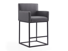 Ambassador Counter Stool in Grey and Black - Ornate Home