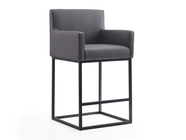 Ambassador Counter Stool in Grey and Black - Ornate Home