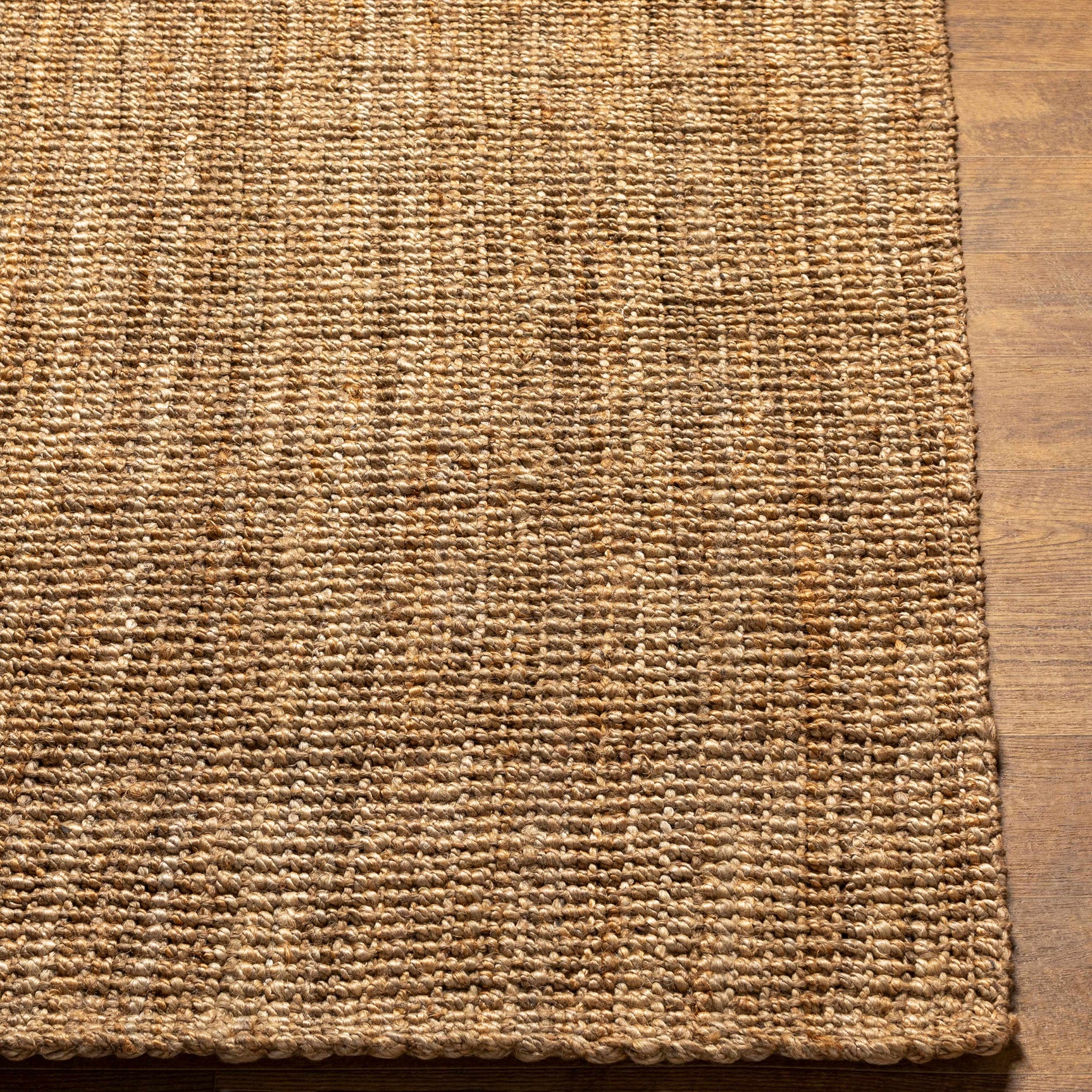 Ambel Chocolate Brown Camel Jute Area Rug - Ornate Home