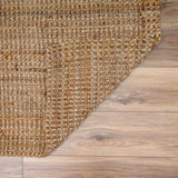 Ambel Chocolate Brown Camel Jute Area Rug - Ornate Home
