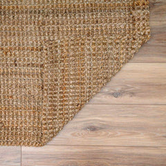 Ambel Chocolate Brown Camel Jute Area Rug - Ornate Home