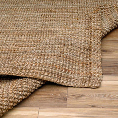 Ambel Chocolate Brown Camel Jute Area Rug - Ornate Home
