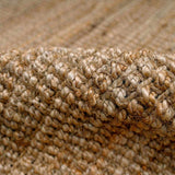 Ambel Chocolate Brown Camel Jute Area Rug - Ornate Home