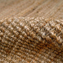Ambel Chocolate Brown Camel Jute Area Rug - Ornate Home