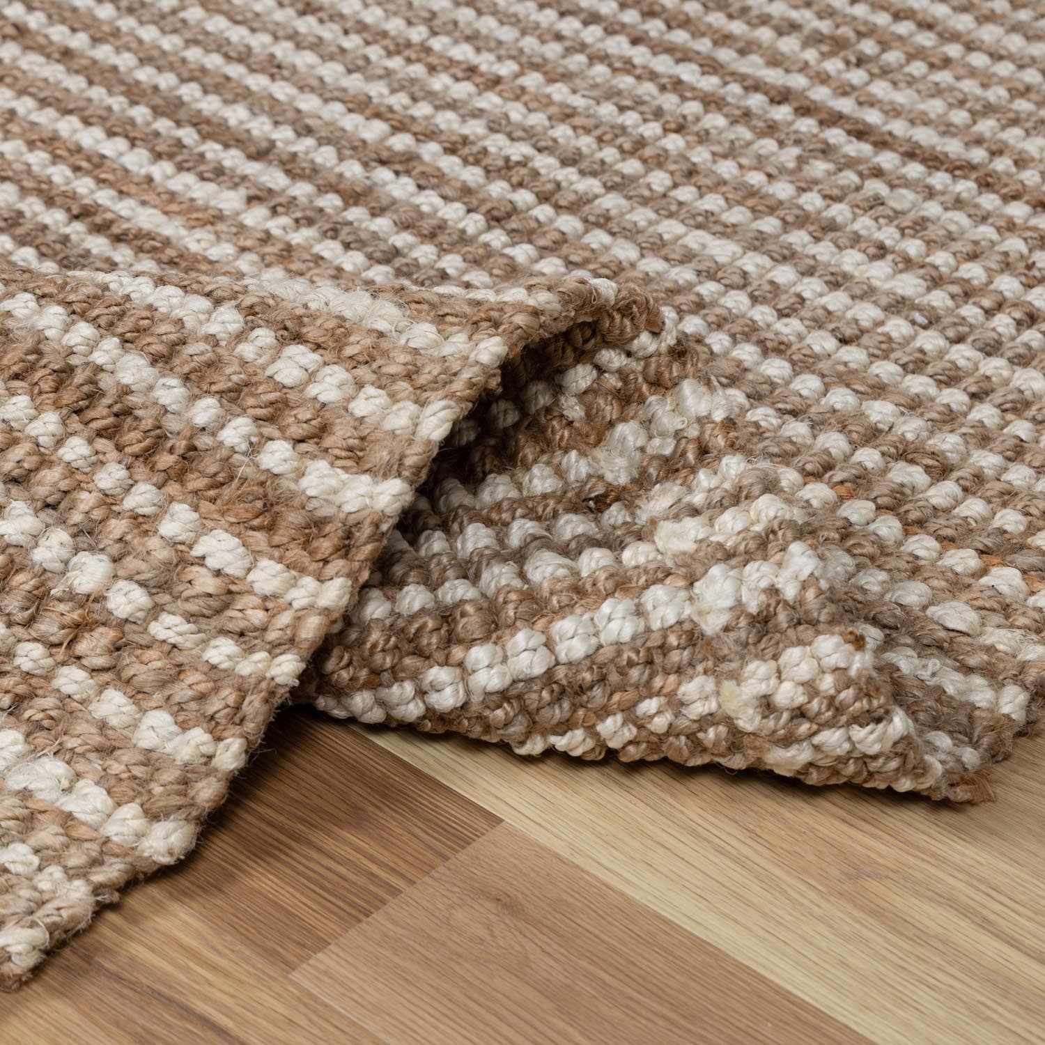 Ambel Tan Camel Jute Area Rug - Ornate Home